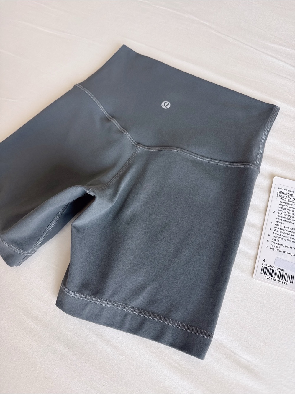 lululemon Align No Line High-Rise Short 6" Onyx Grey Size 4